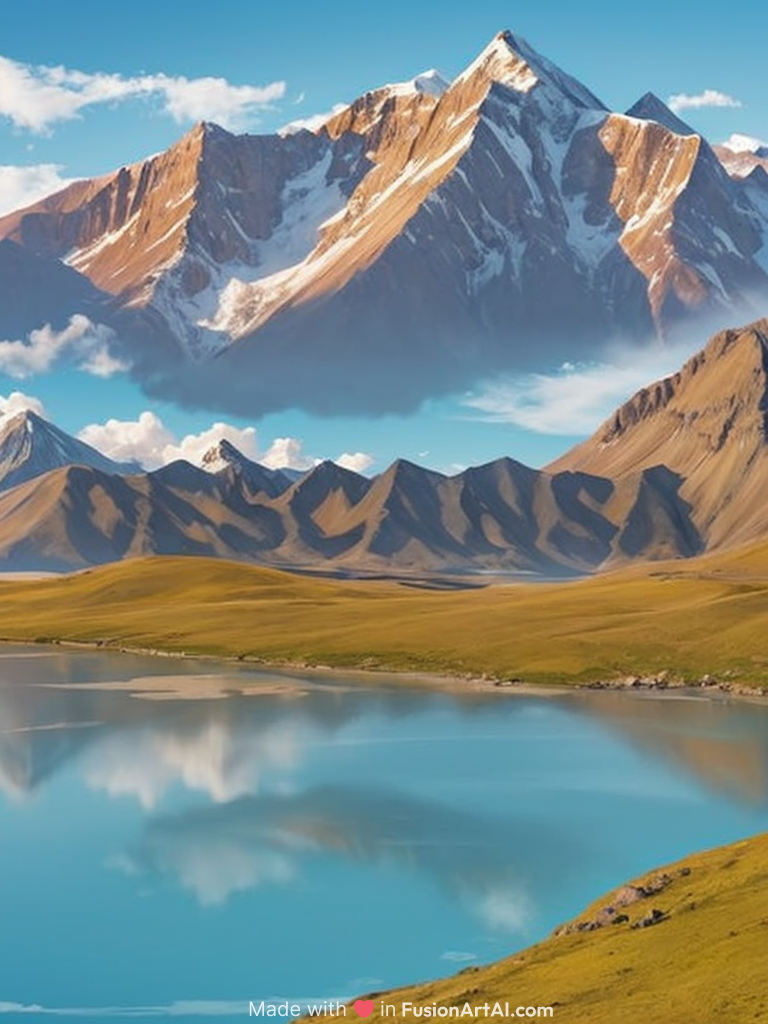 mountain landscape in the Peruvian highlands, clear sky