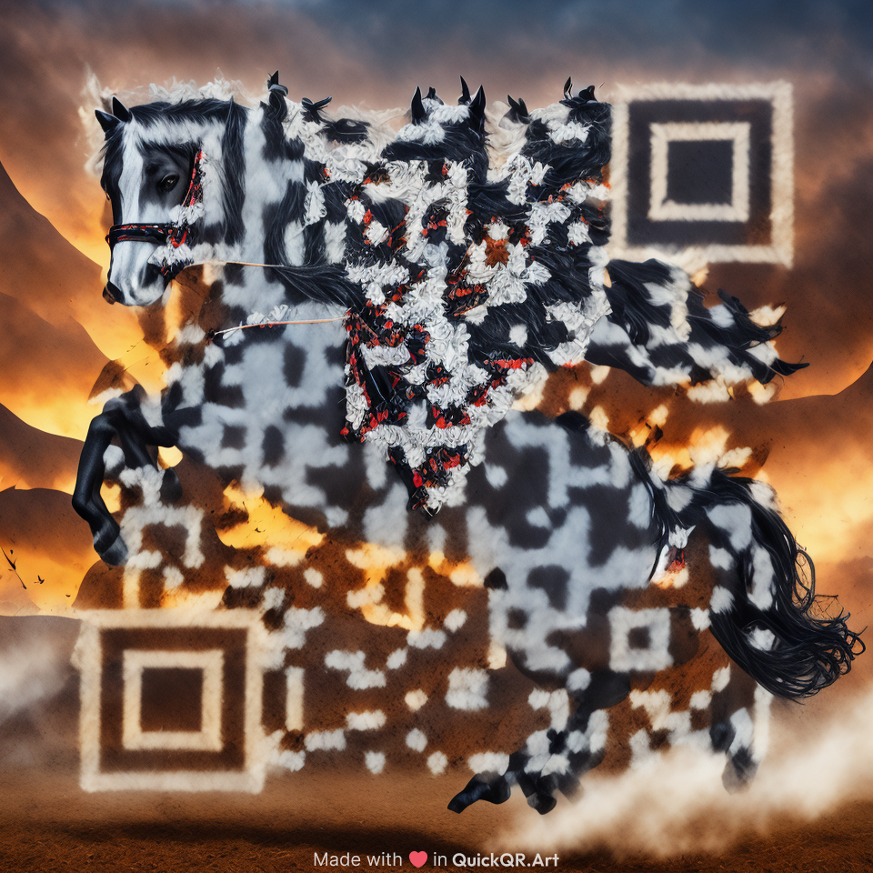 A black flying horse